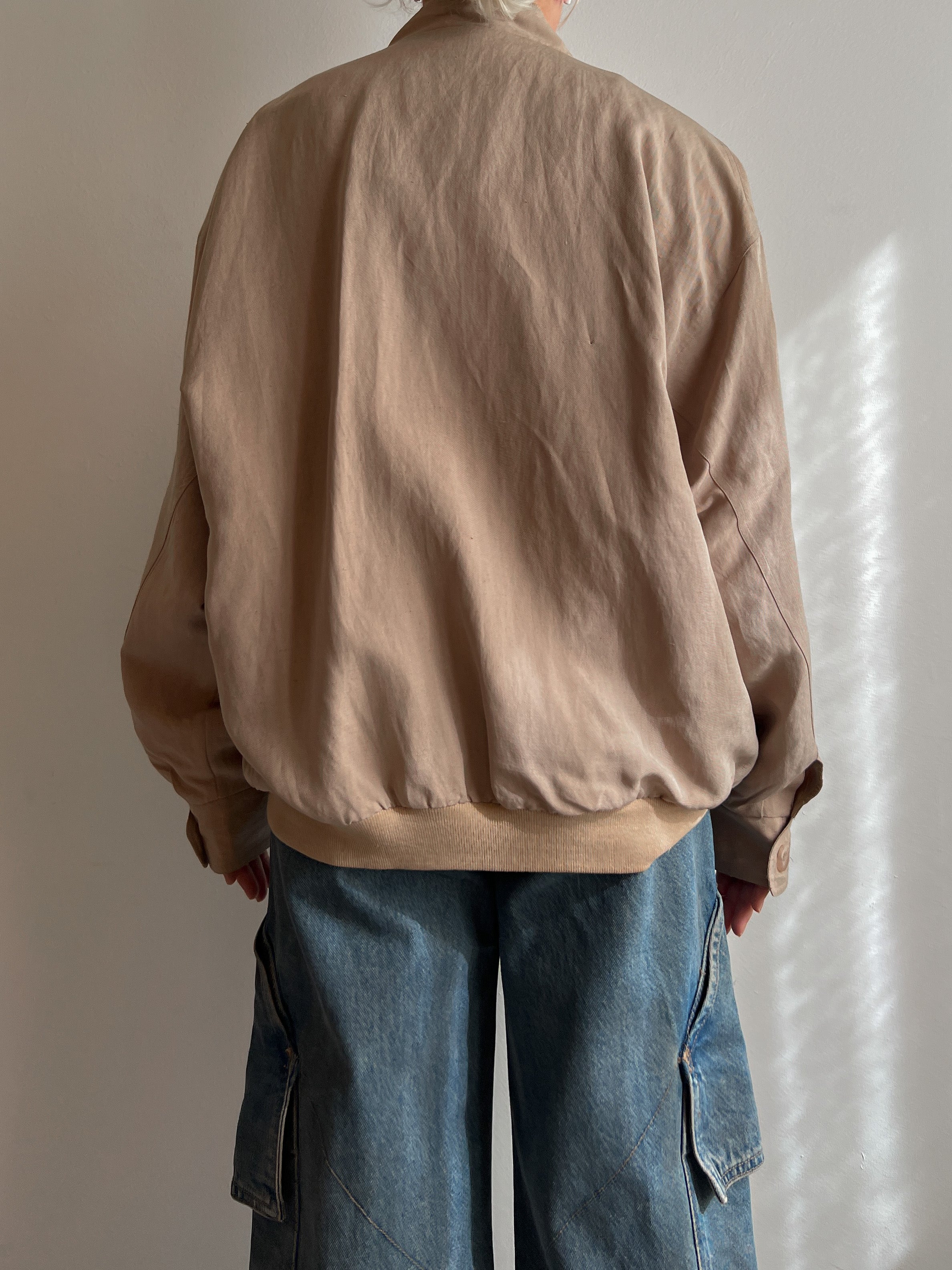 Silk and linen sand bomber