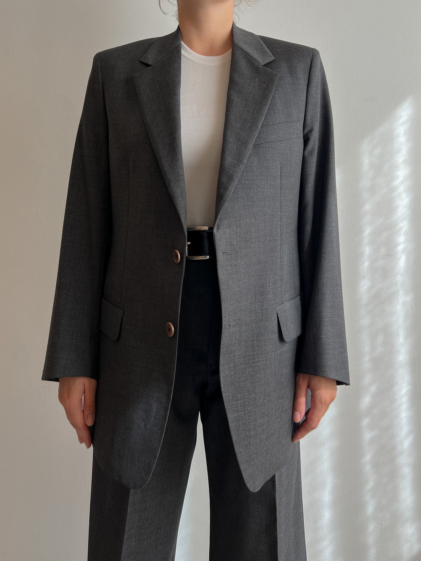 Pure virgin wool grey suit