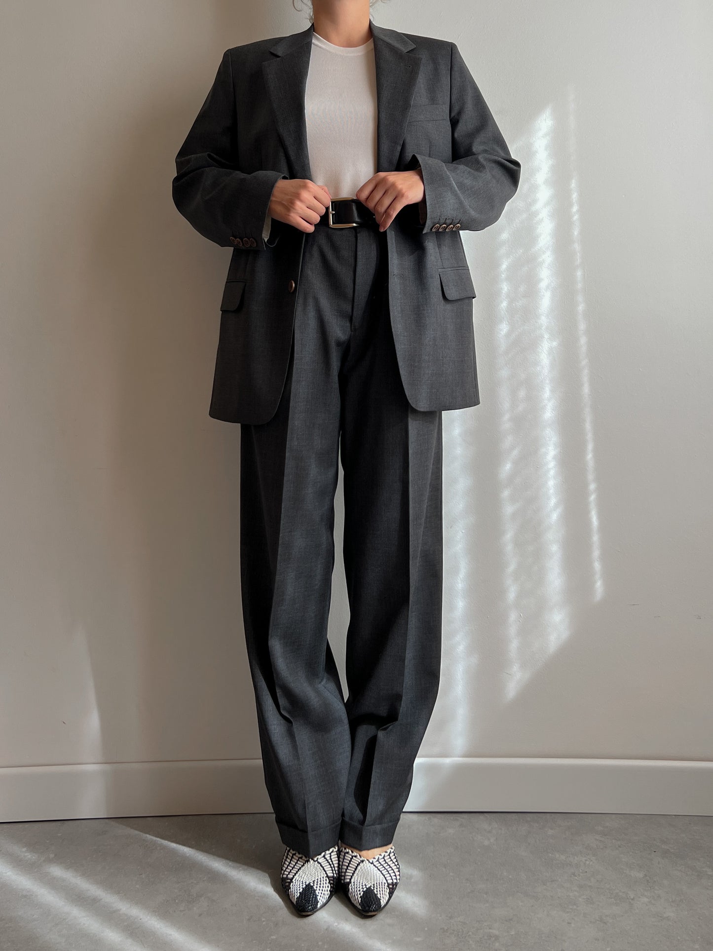 Pure virgin wool grey suit