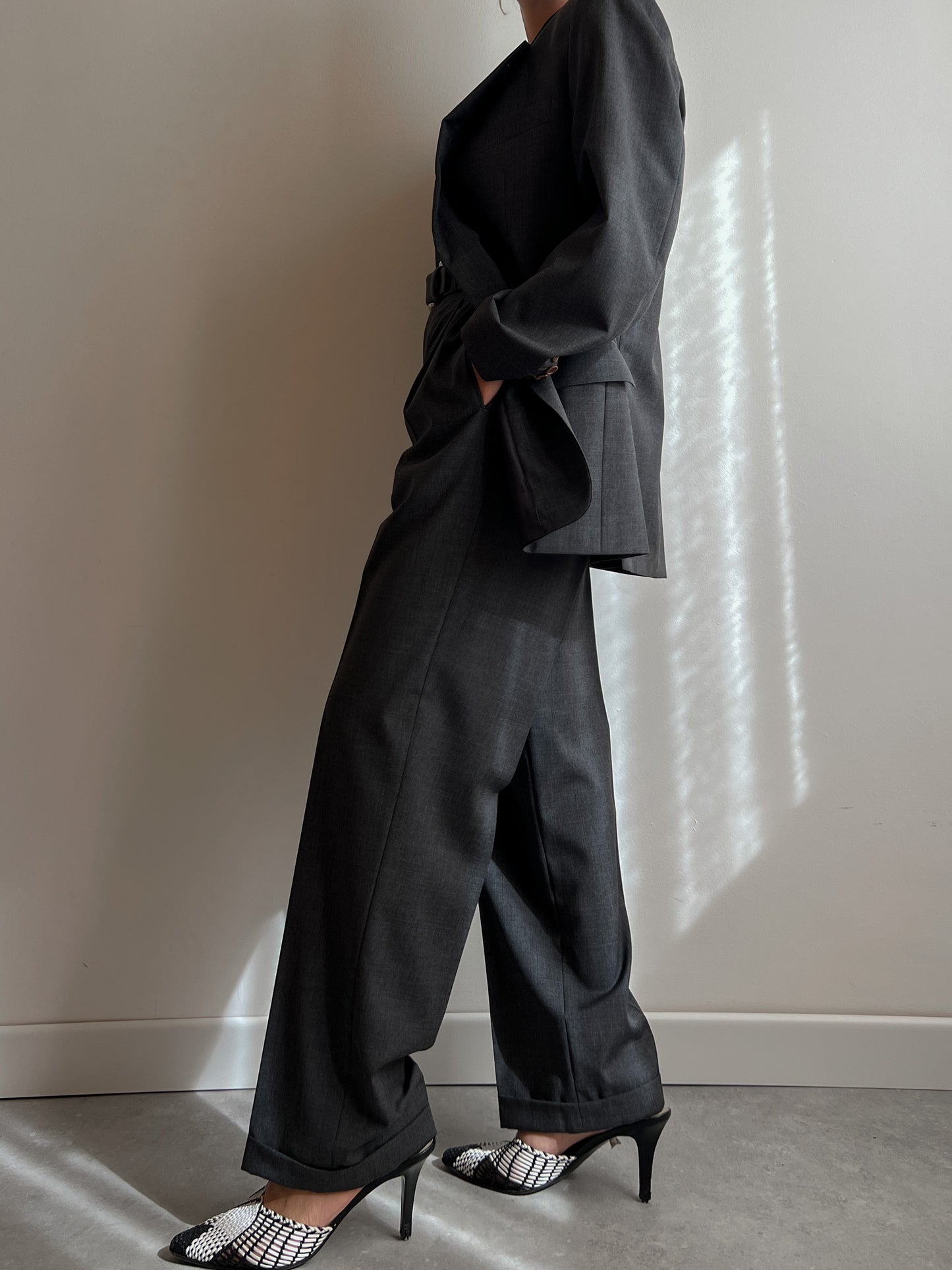 Pure virgin wool grey suit