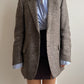 Pure virgin wool herringbone blazer