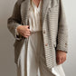 Wool and cashmere pied de poule blazer