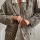 Wool and cashmere pied de poule blazer