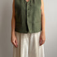 Wool green blazer and vest