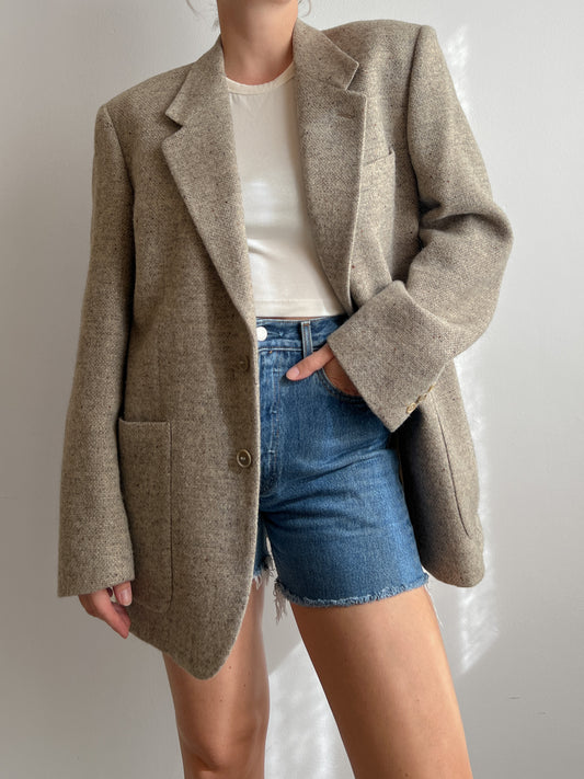 Pure wool sand blazer