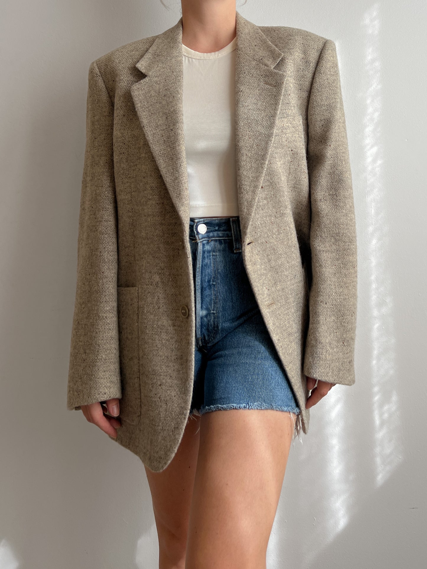 Pure wool sand blazer