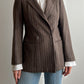 Pure wool brown pinstripe blazer