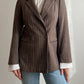 Pure wool brown pinstripe blazer