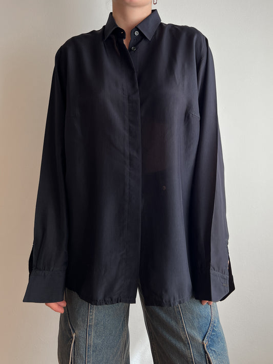 Genderless dark blue shirt