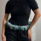 Angora and plumage black pull