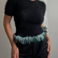 Angora and plumage black pull