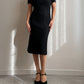 Wool tailored black dress