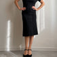 Wool tailored black dress