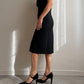 Wool tailored black dress