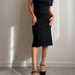 Wool tailored black dress