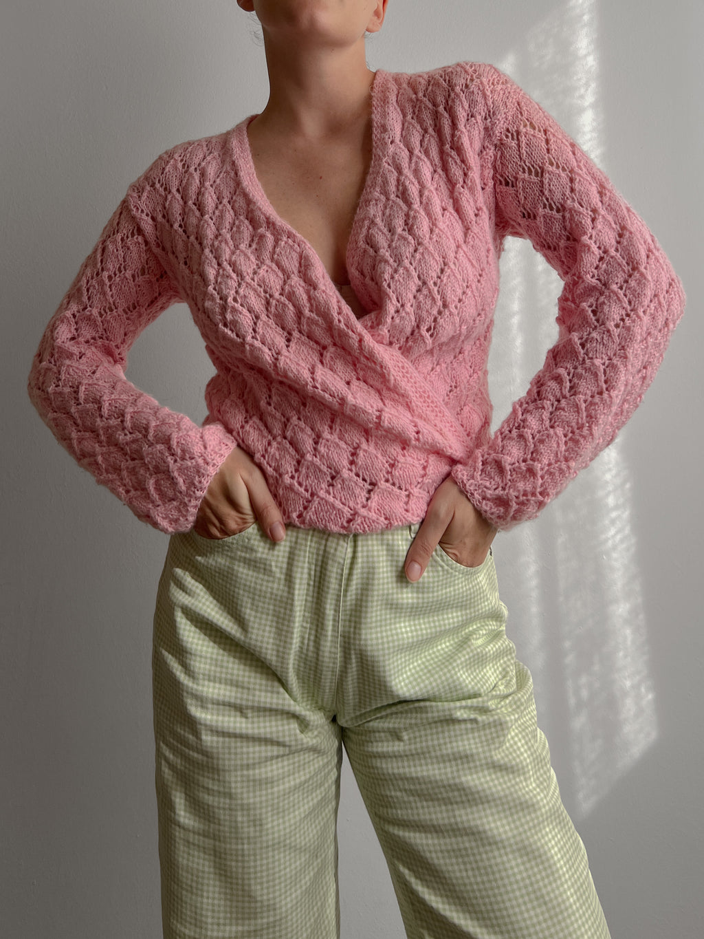 Pure wool embroidered cardigan