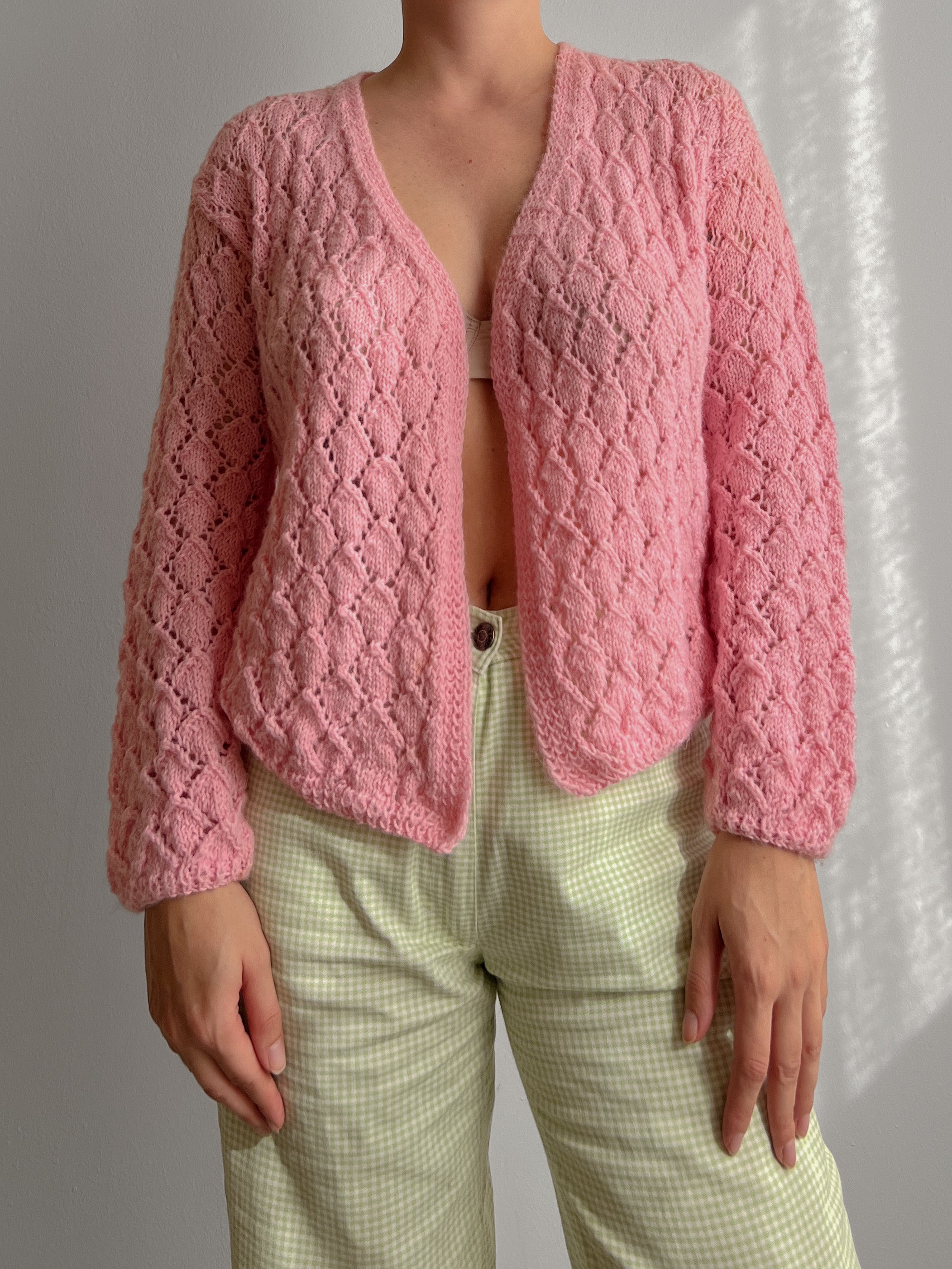 Pure wool embroidered cardigan
