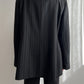 Wool black pinstripe blazer