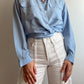 Pure silk blue shirt