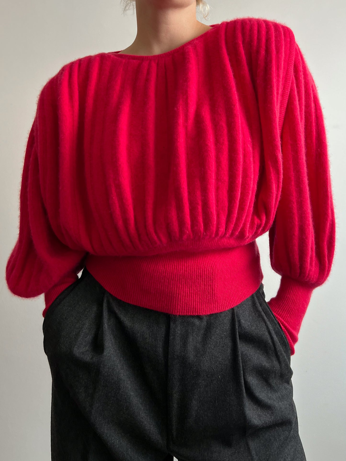 Angora and wool strawberry pull