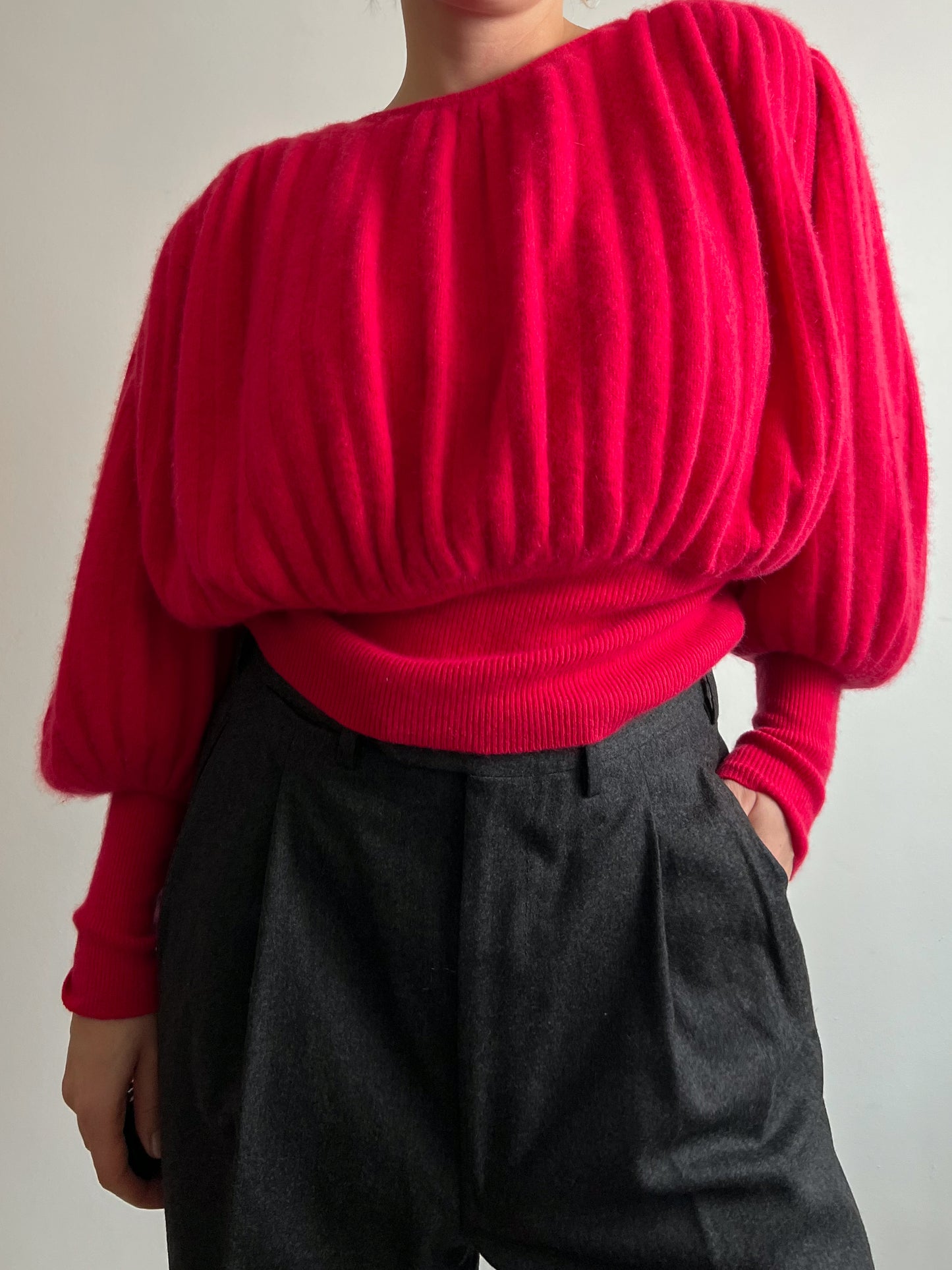 Angora and wool strawberry pull