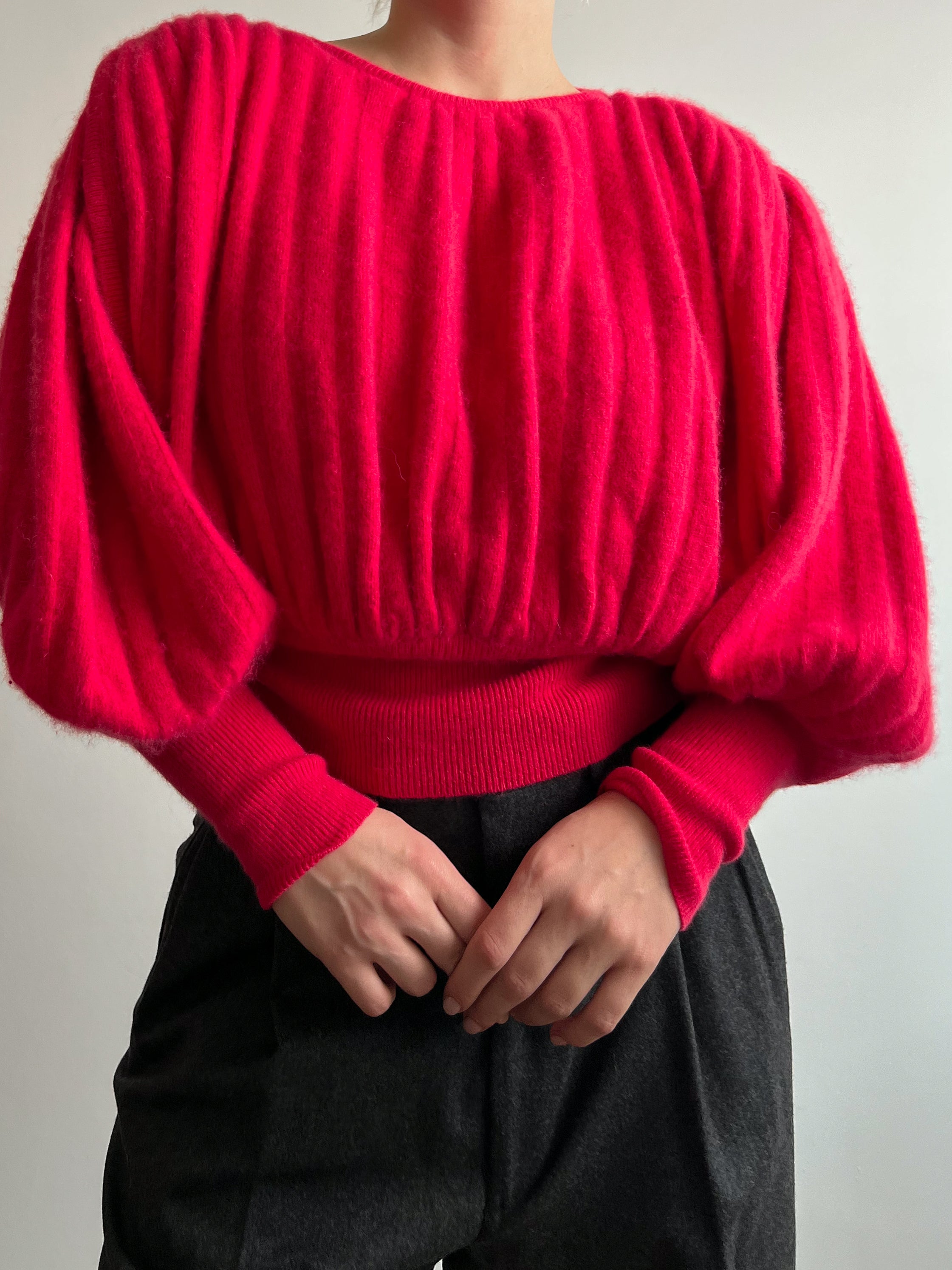 Angora and wool strawberry pull