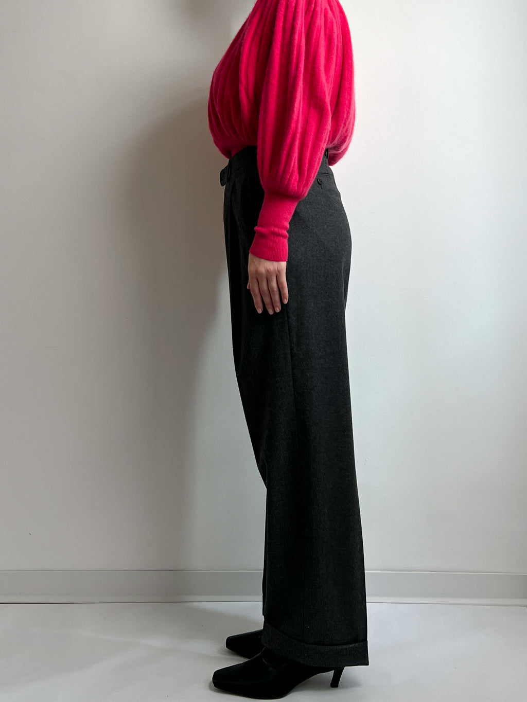 Pure wool tailored grey pants