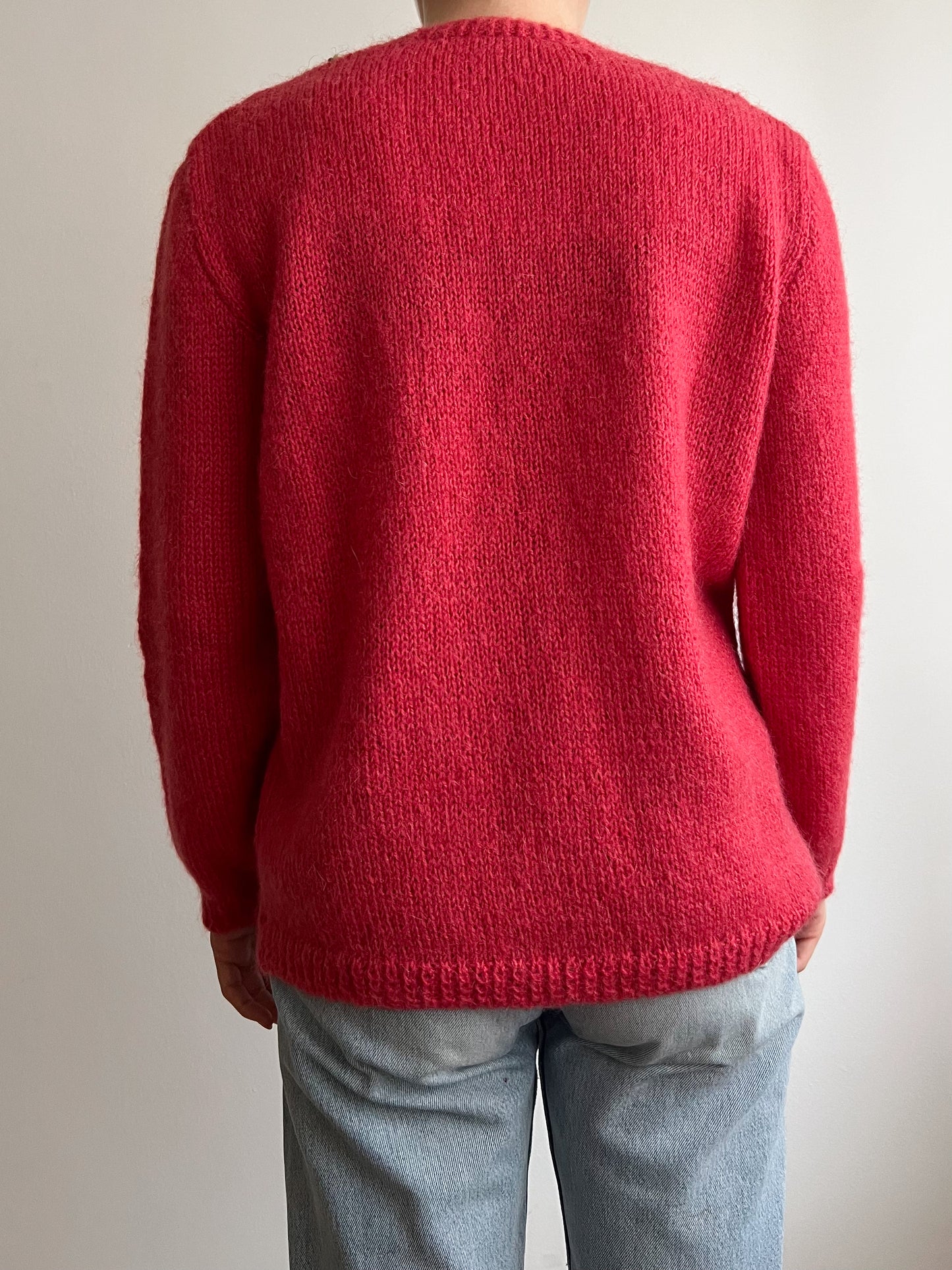 Cardigan in mohair ricamato