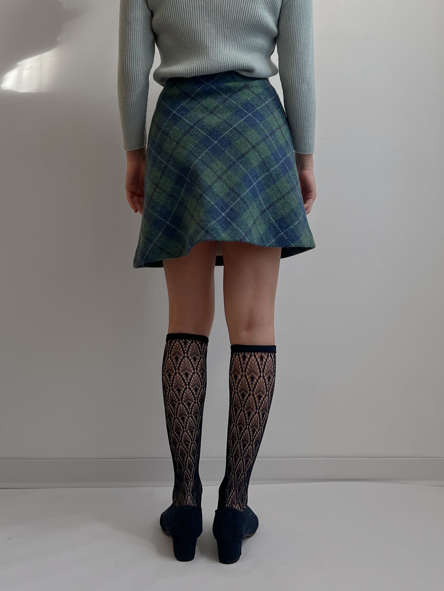 Pure wool tweed mini skirt