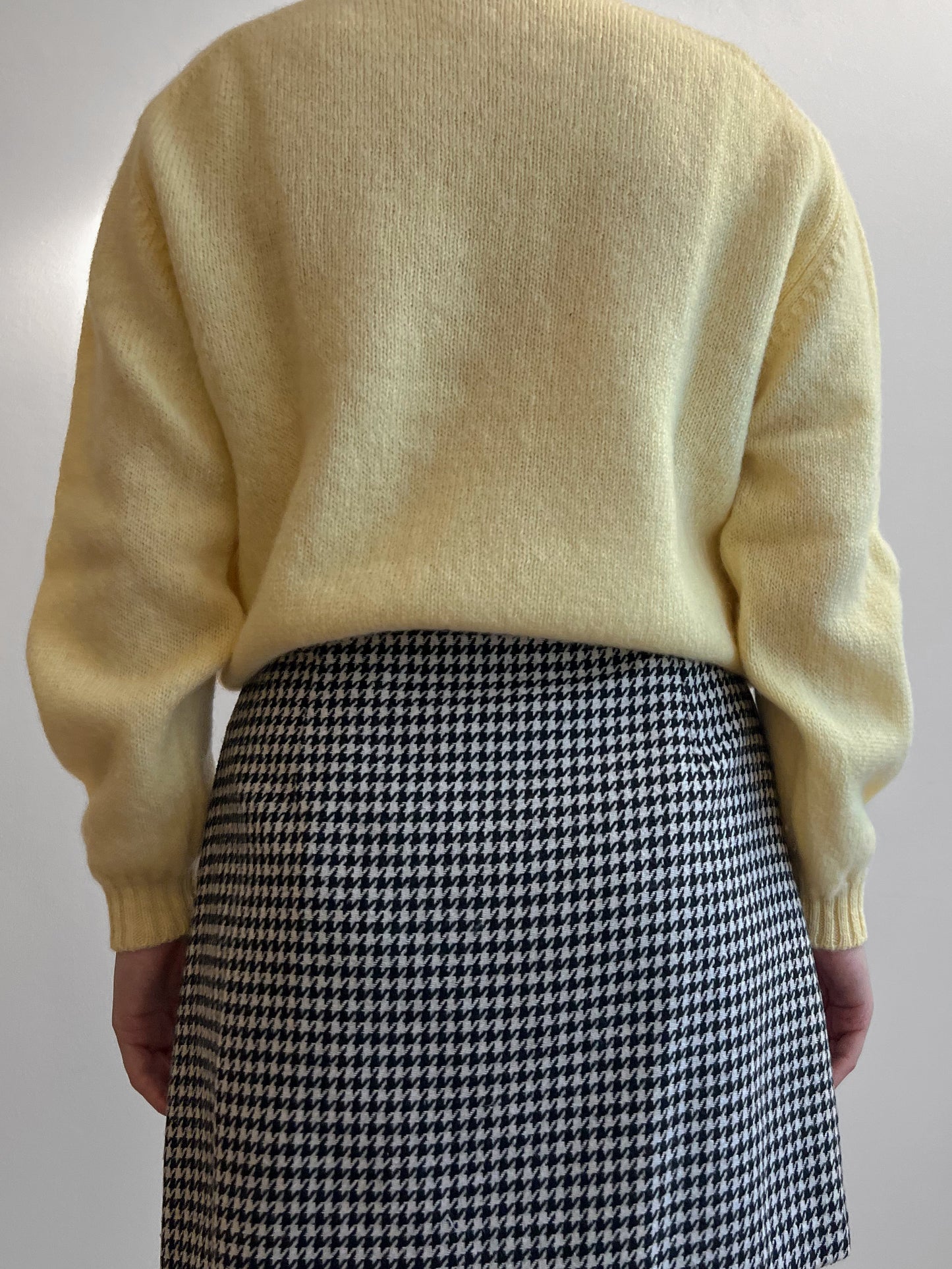 Pure virgin wool yellow cardigan