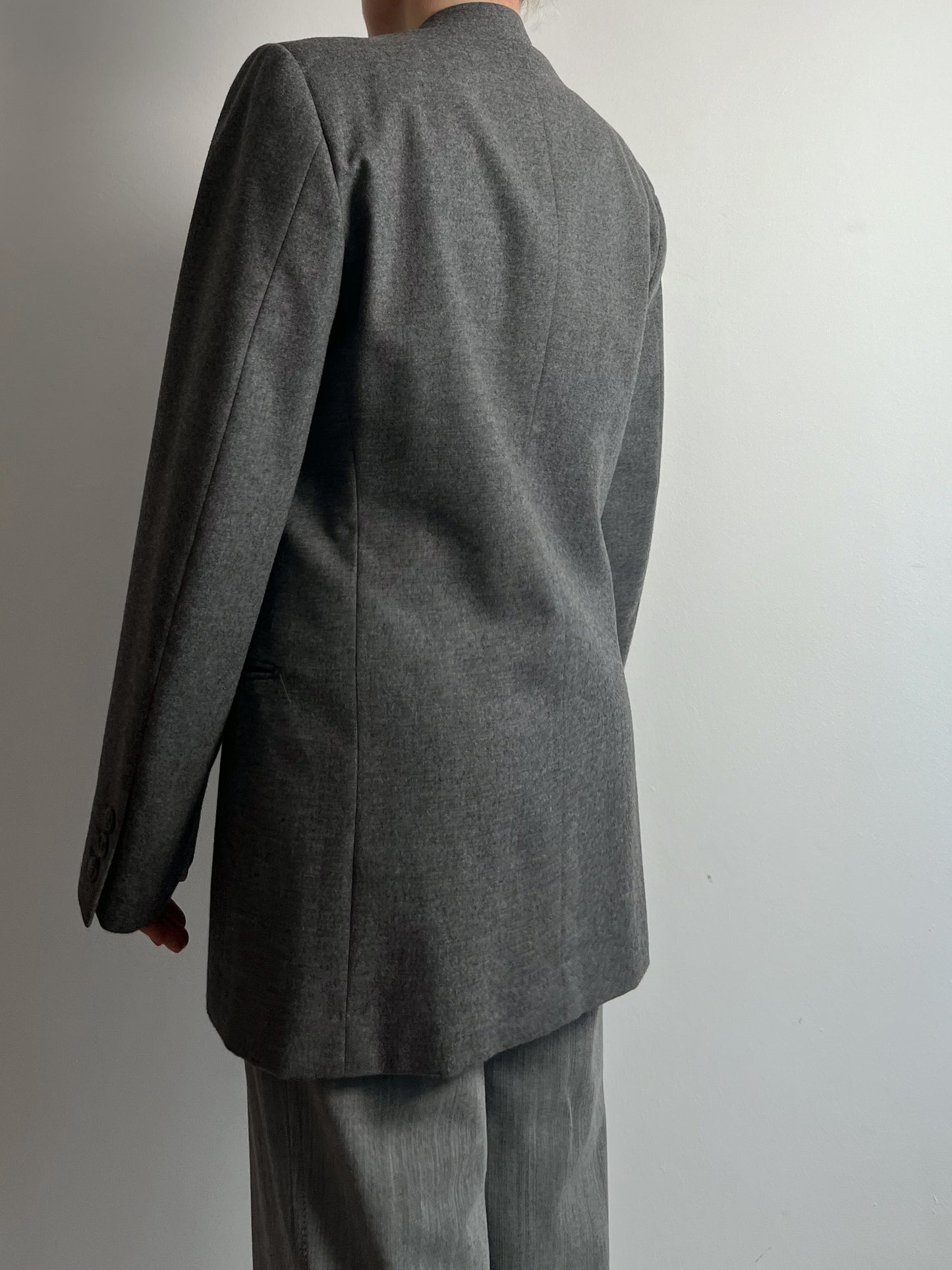 Pure virgin wool doublebreast grey blazer