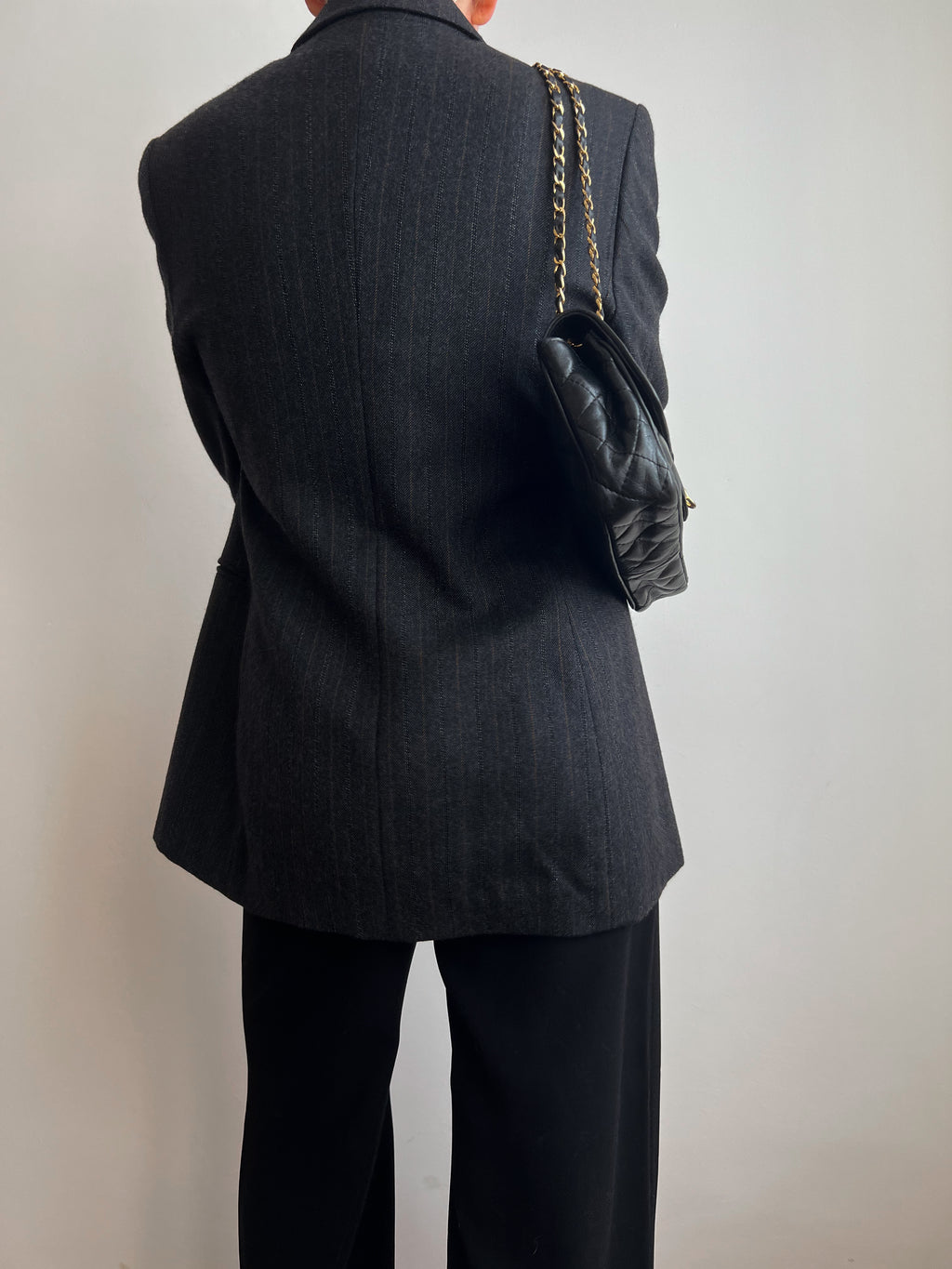Blazer gessato in lana