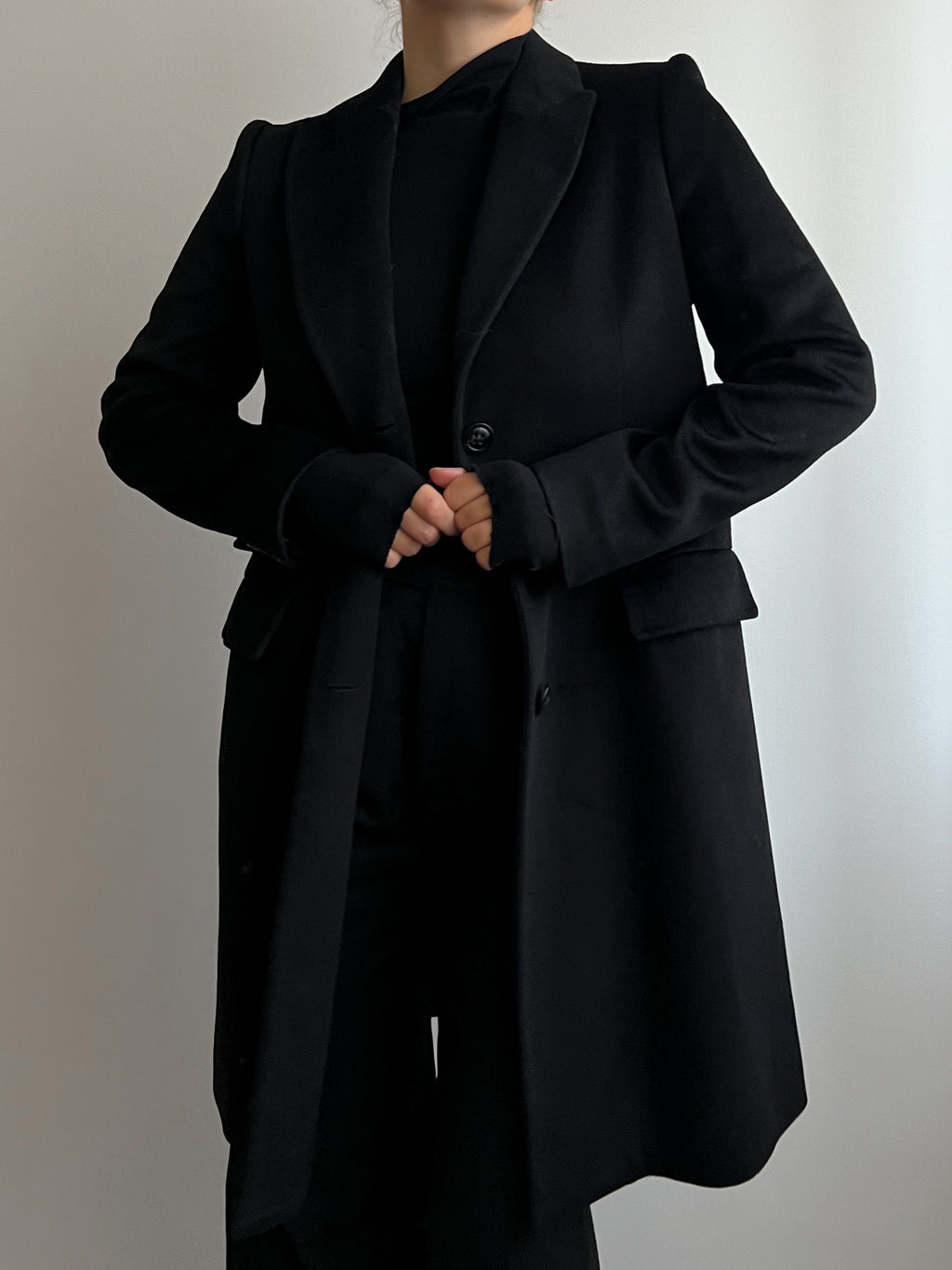 Marella pure wool black coat