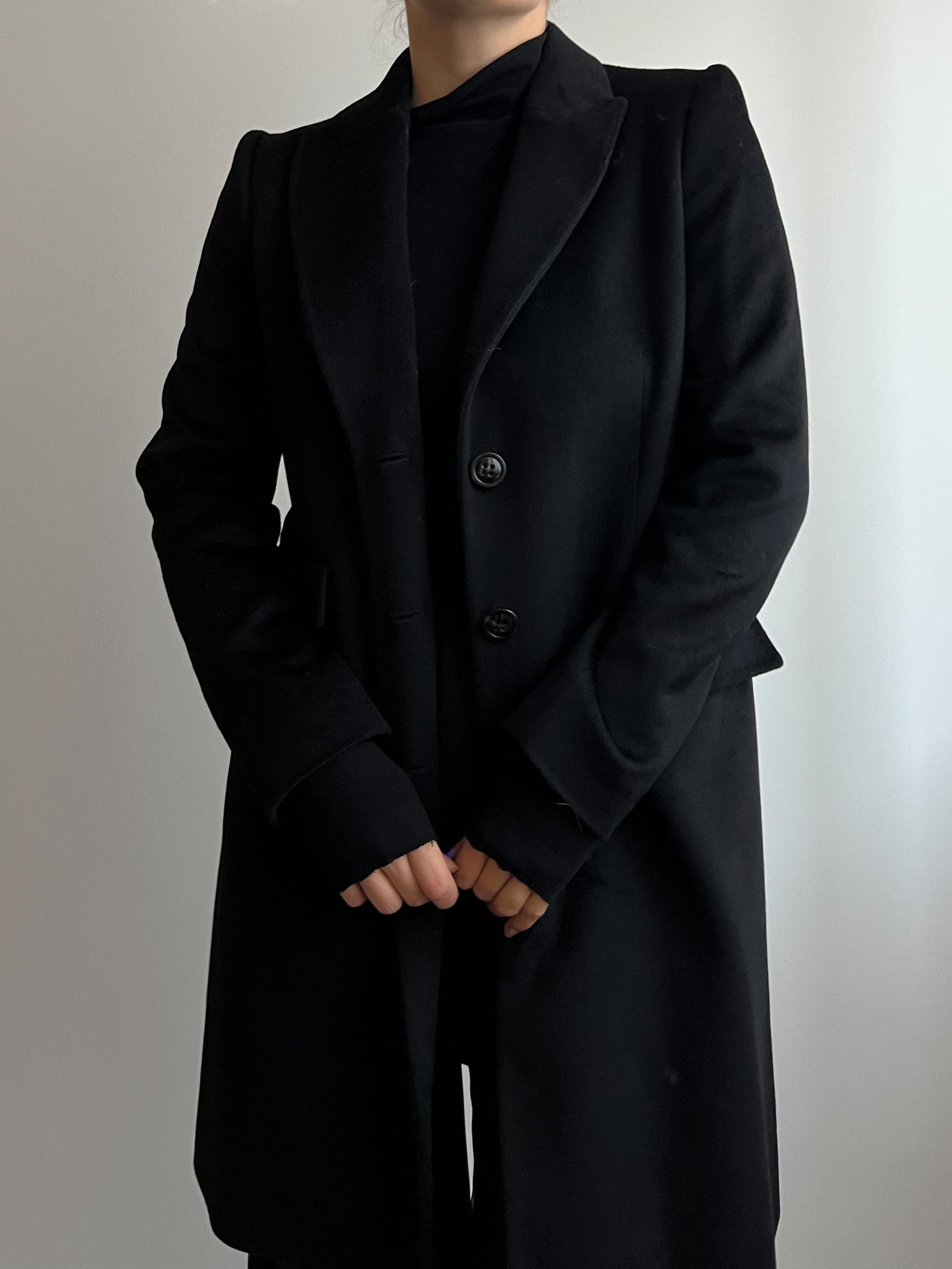 Marella pure wool black coat