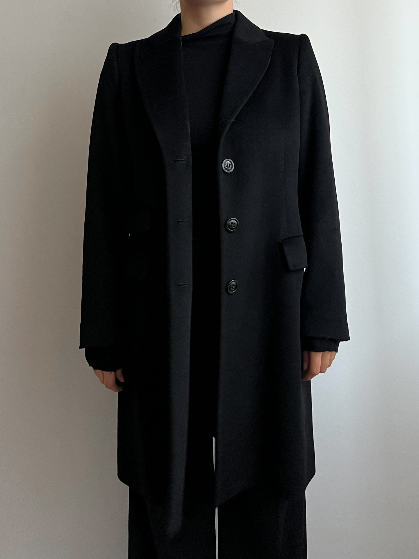 Marella pure wool black coat