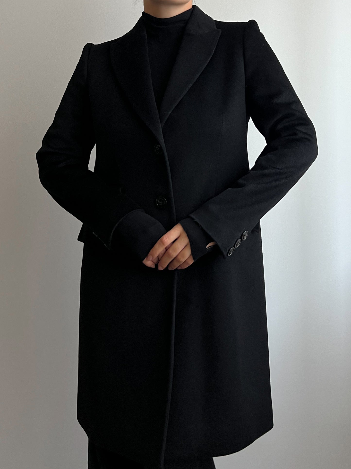 Marella pure wool black coat