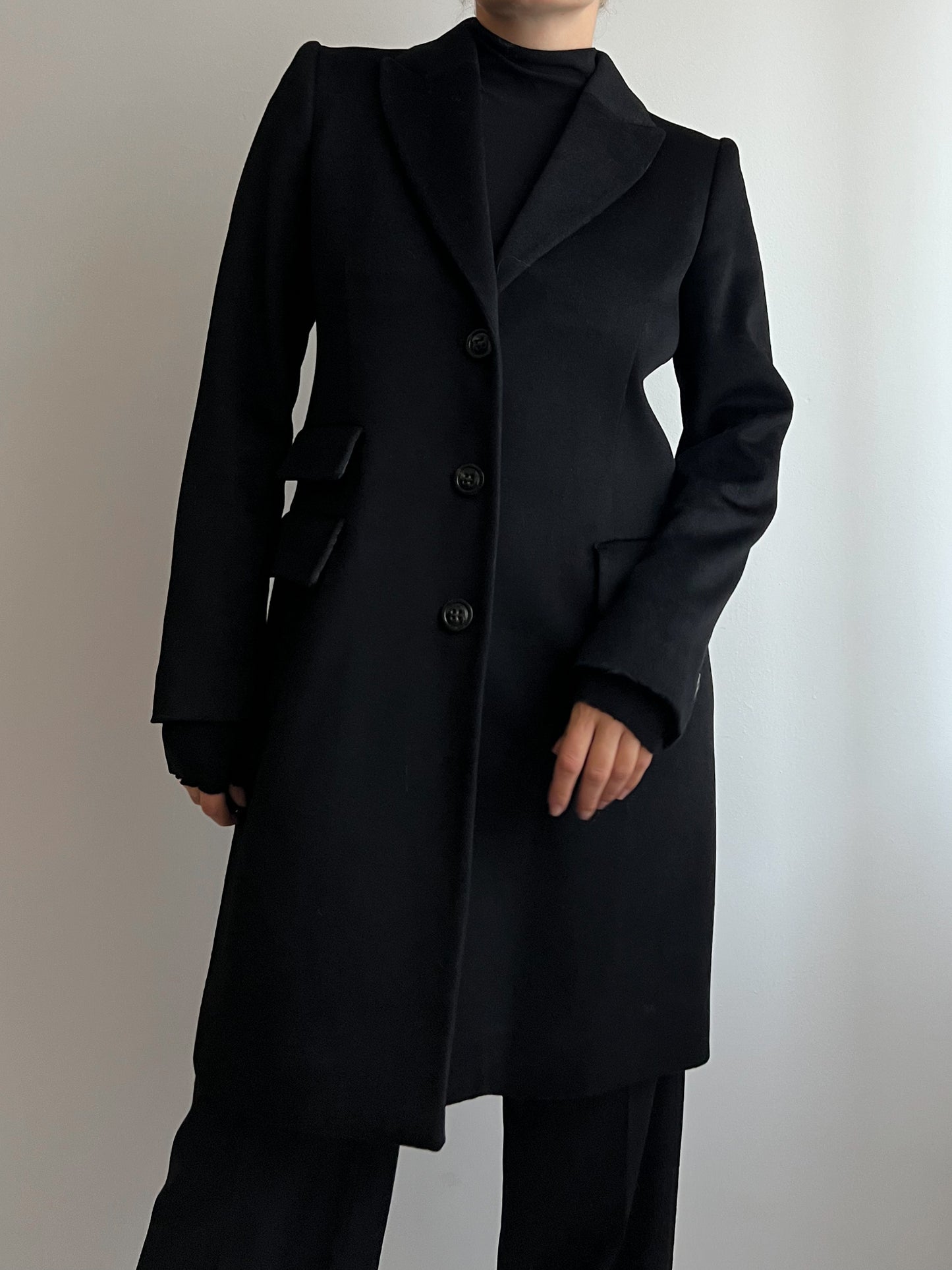 Marella pure wool black coat