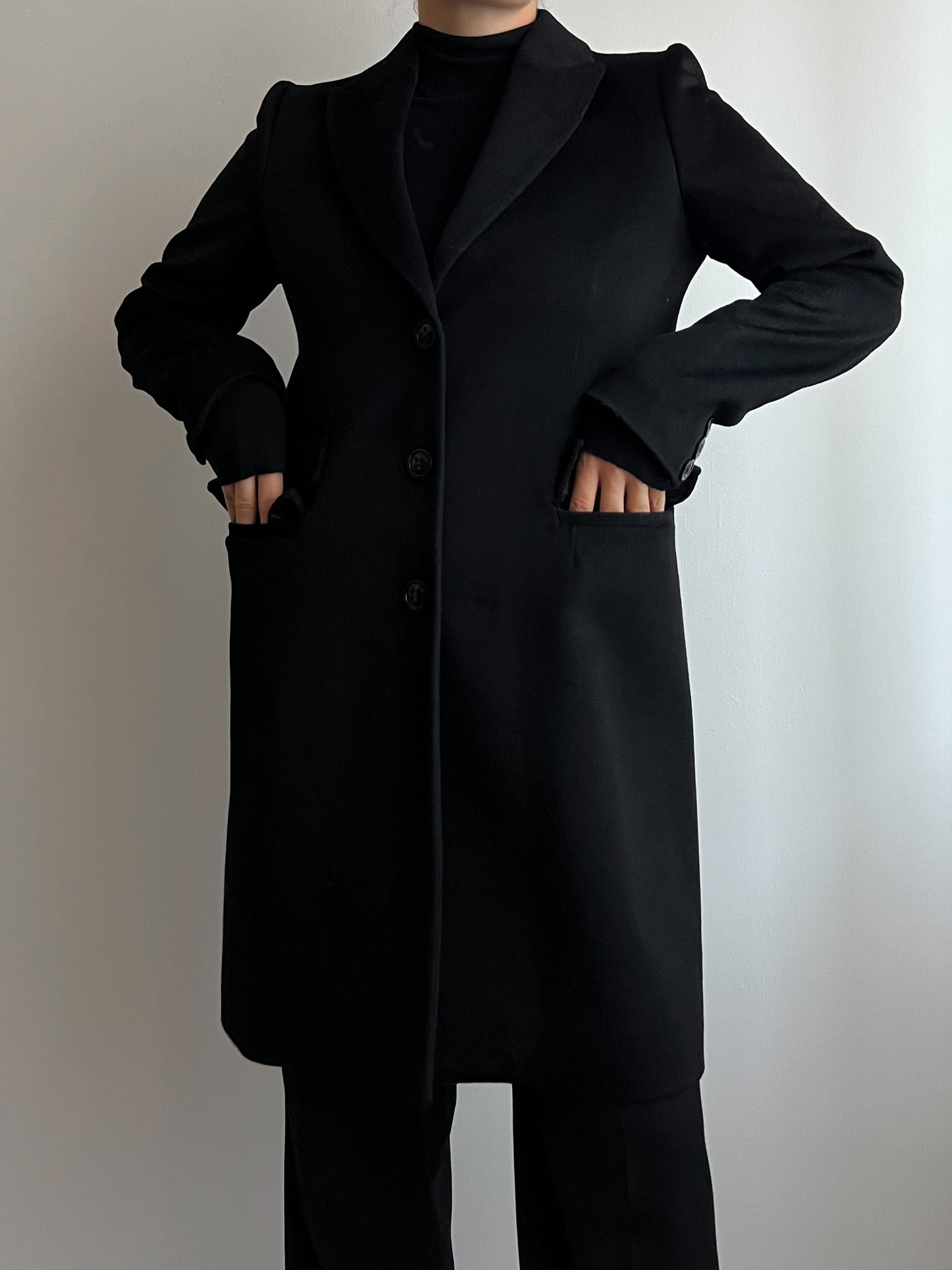 Marella pure wool black coat