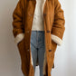 Vintage caramel shearling coat