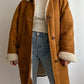 Vintage caramel shearling coat