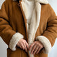 Vintage caramel shearling coat