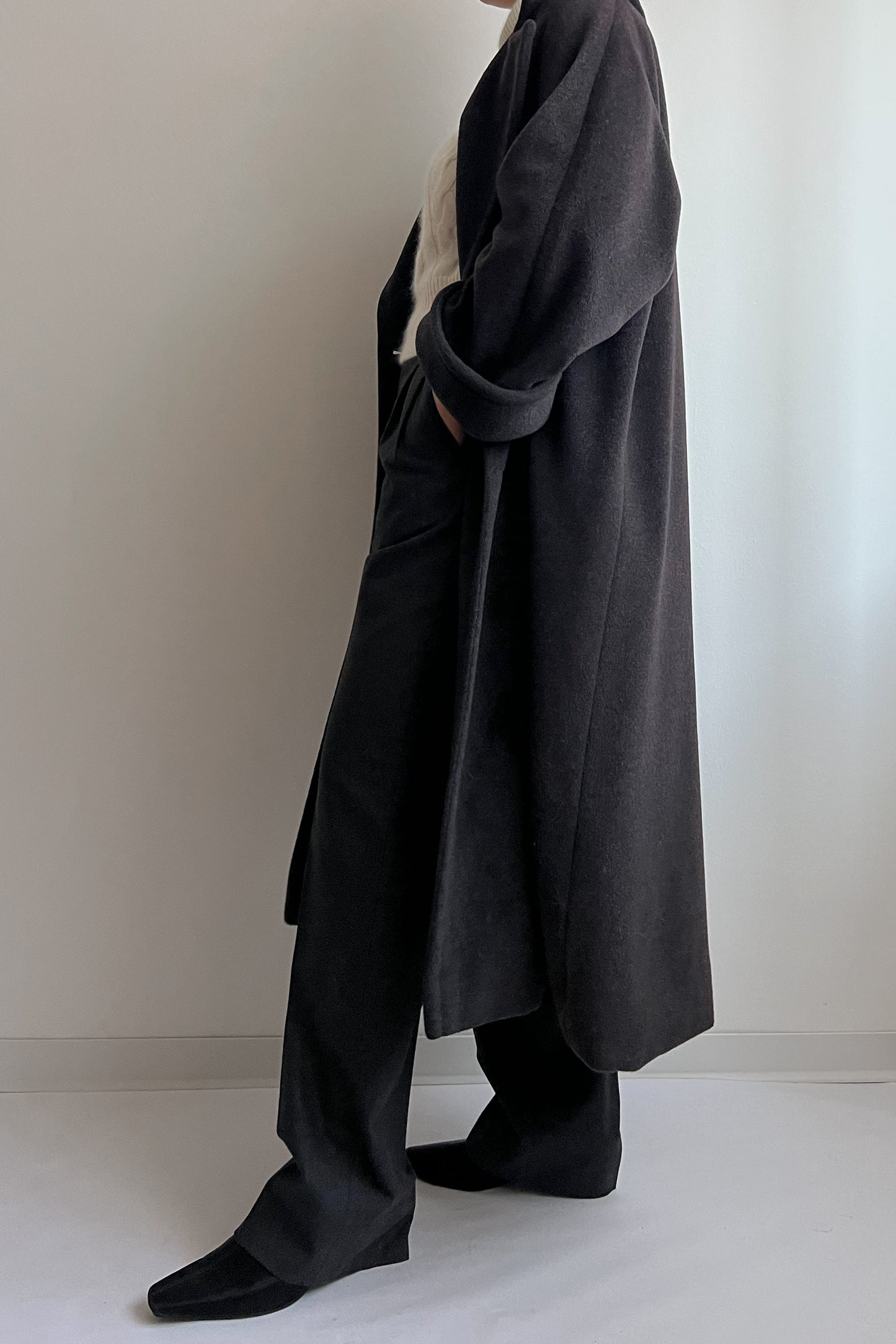 Marina Rinaldi wool and cashmere grey long coat