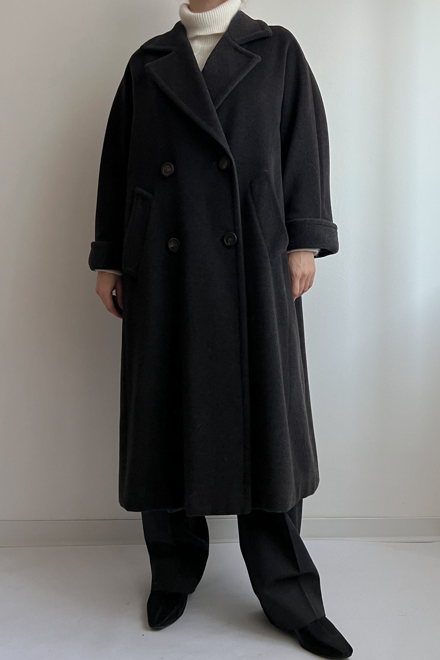 Marina Rinaldi wool and cashmere grey long coat