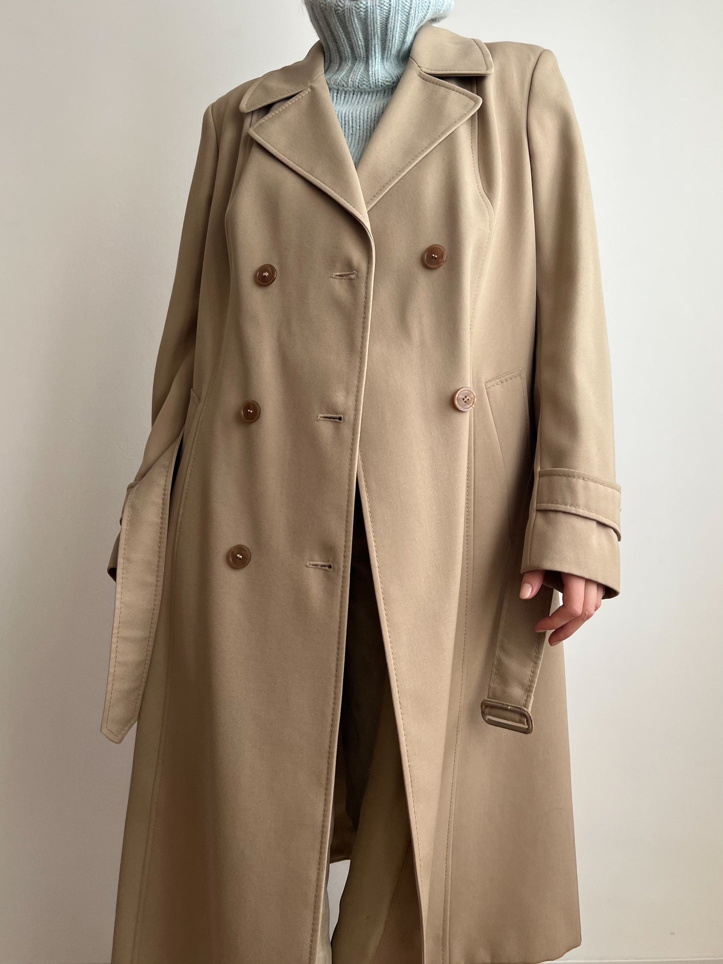 Trench beige doppiopetto