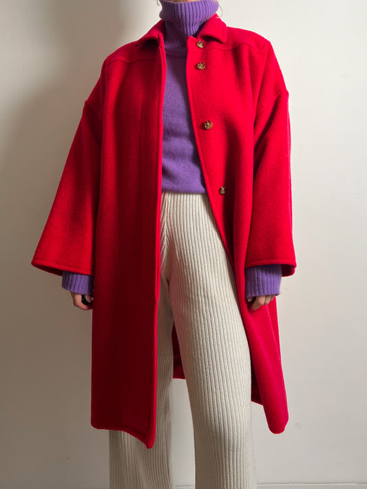 Marella pure virgin wool strawberry coat