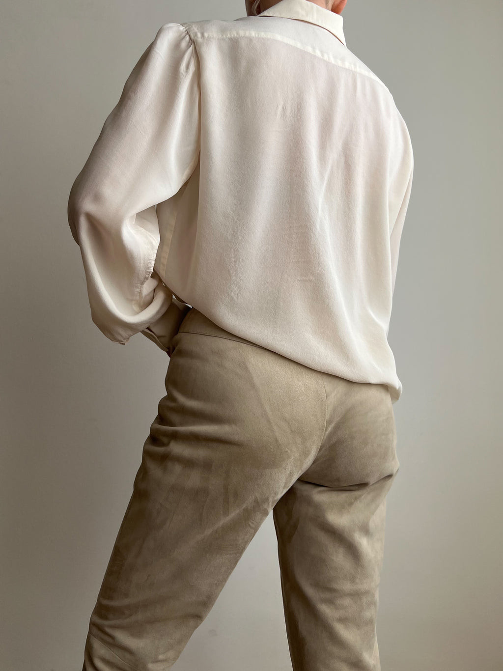 Camicia sartoriale avorio in seta