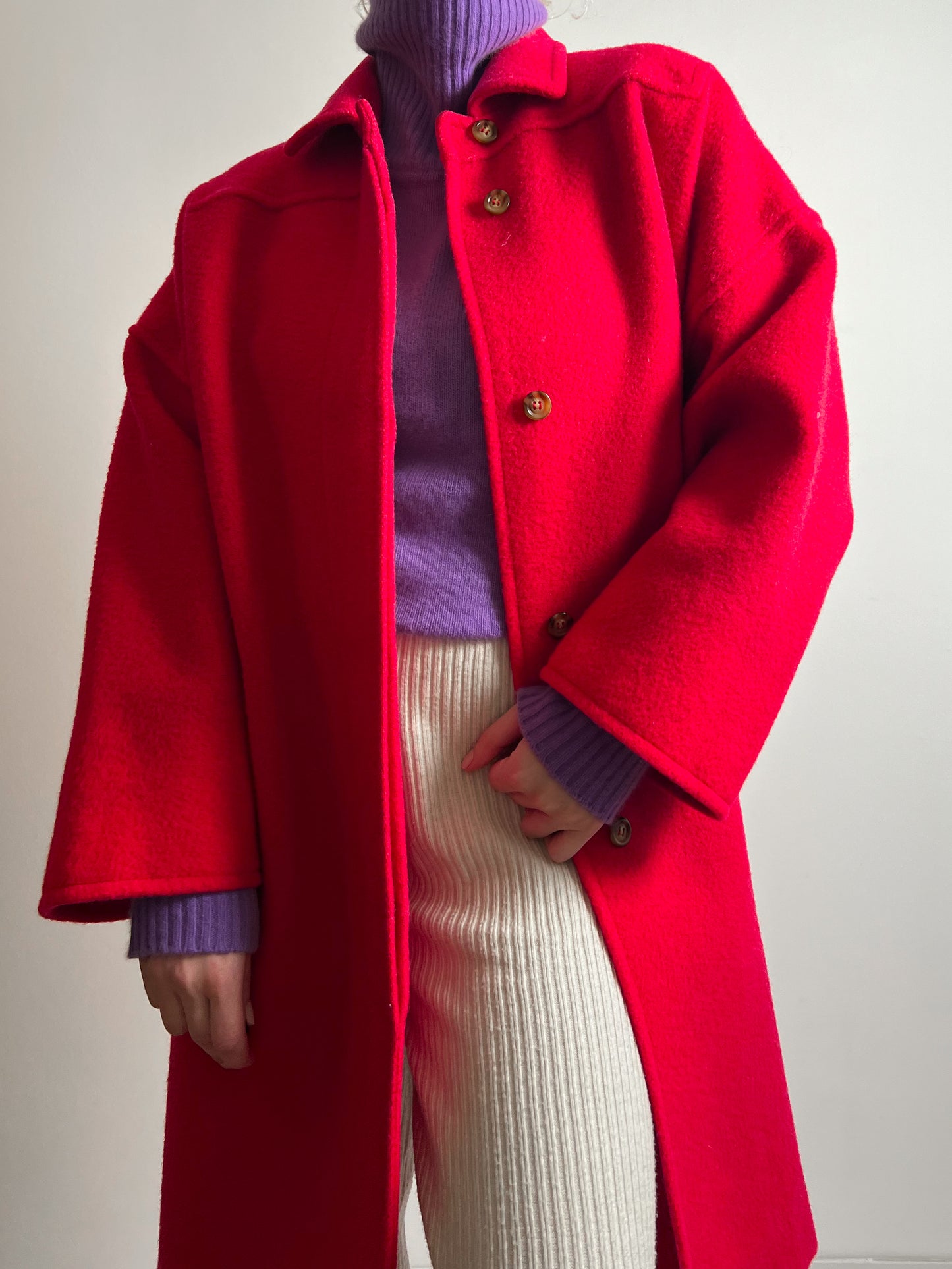 Marella pure virgin wool strawberry coat