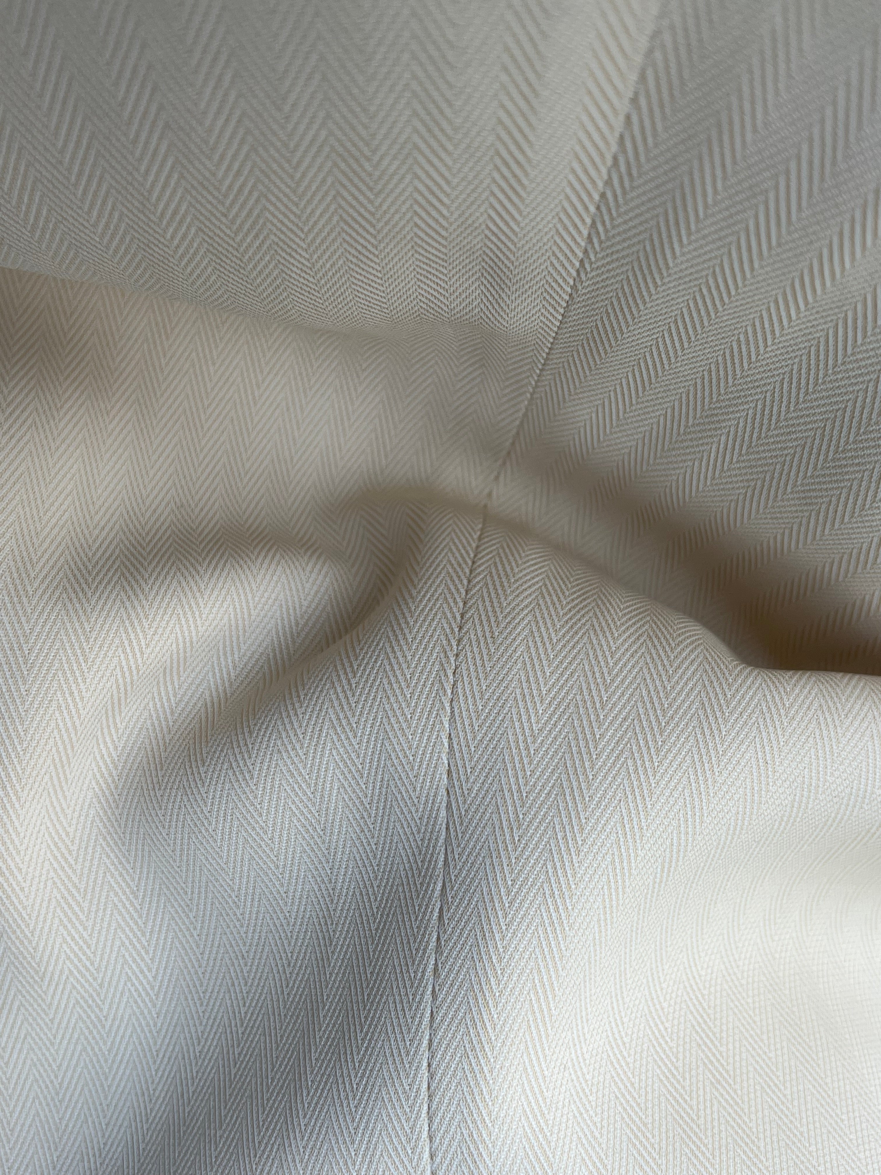 Pantaloni sartoriali color crema