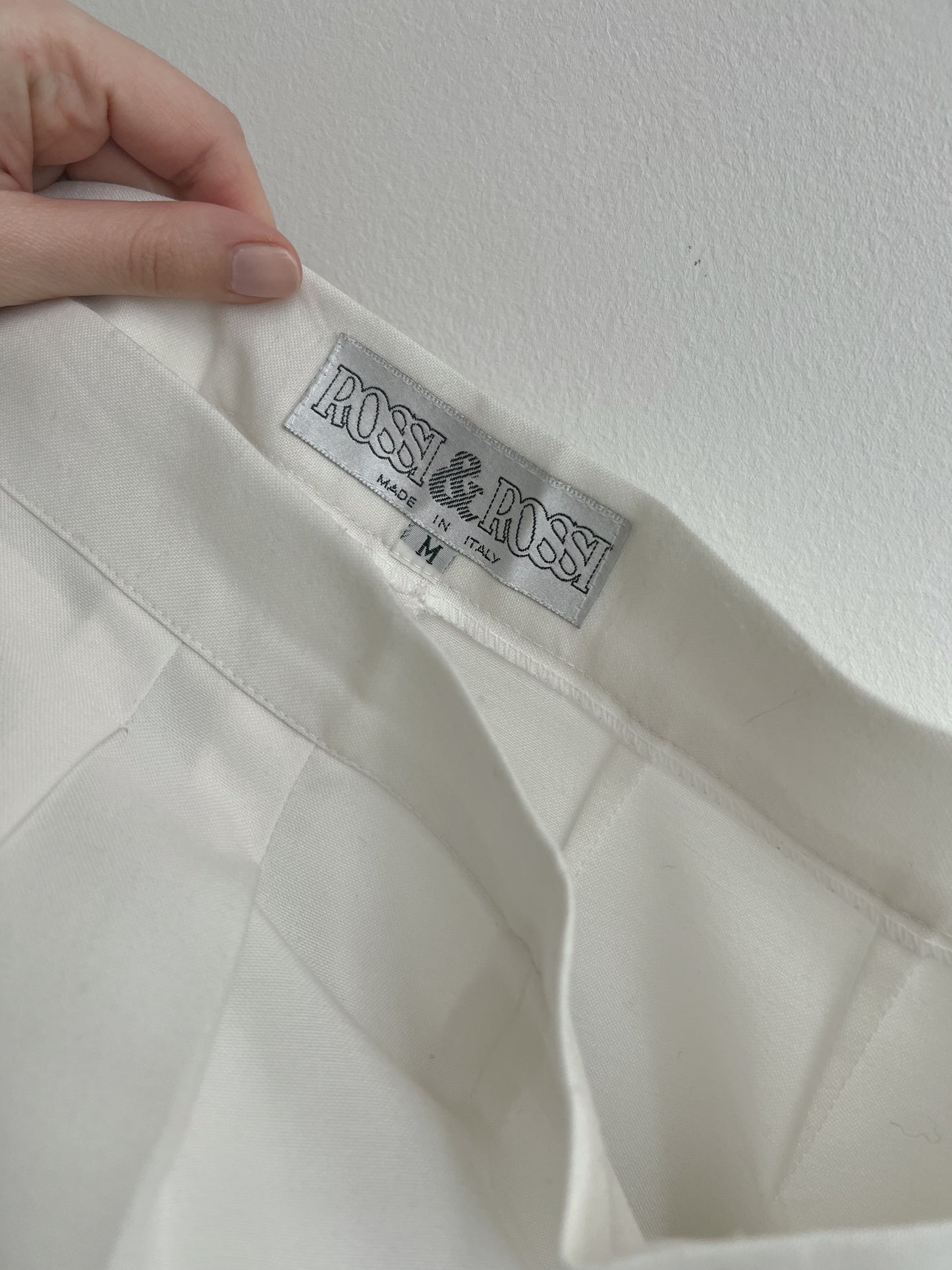 Pure wool off white pleated pants