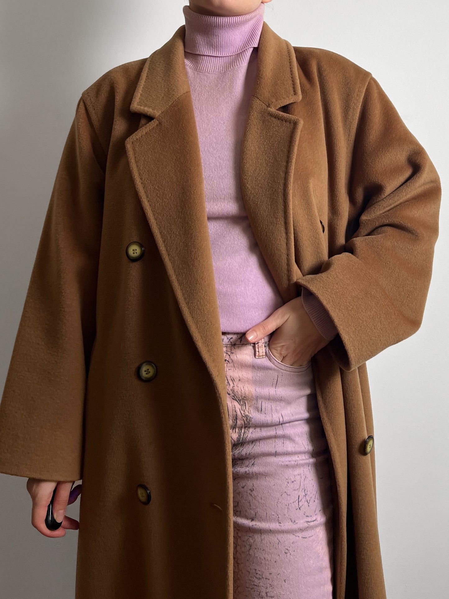 Piacenza pure virgin wool camel coat